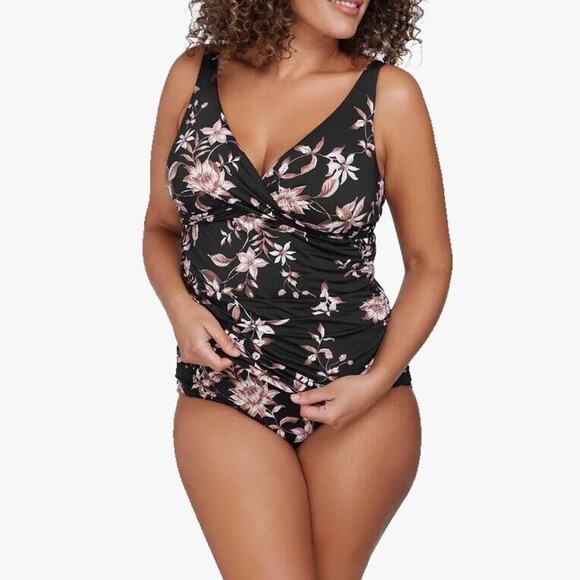 Artesands Delacroix Women Floral Multi Fit Cup Swim Tankini Top Plus Size US 20 - Picture 1 of 9